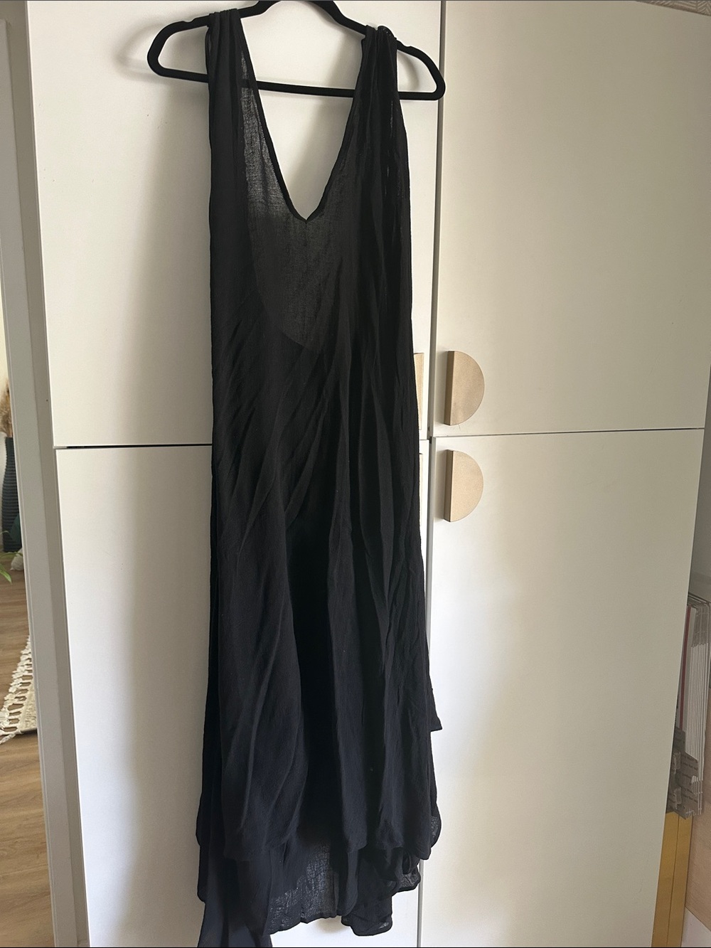 Black Caravana Drape Dress